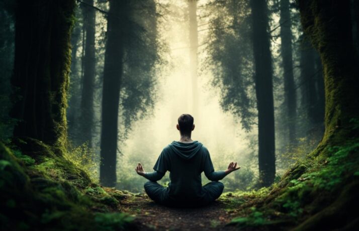 Медитация в лесу